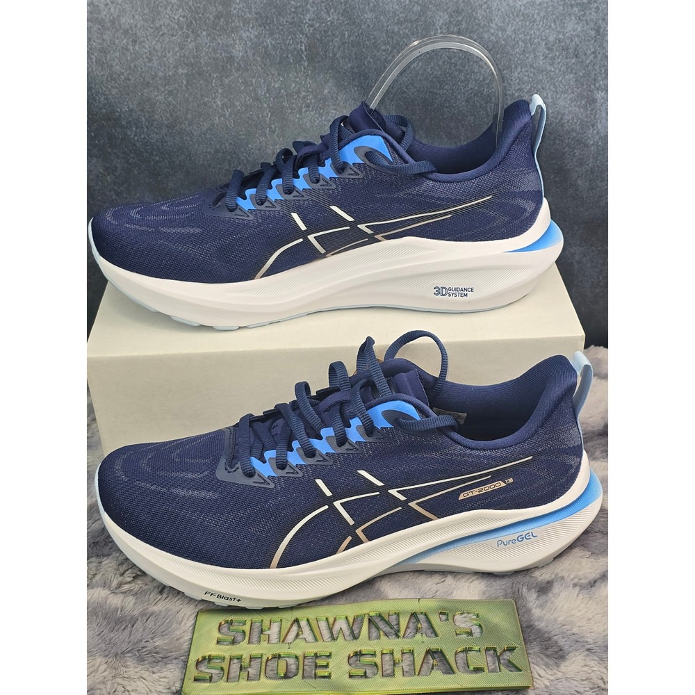 NWT ASICS GT-2000 13 Running Shoes Navy Blue Stability WMNS Size 10 Wide